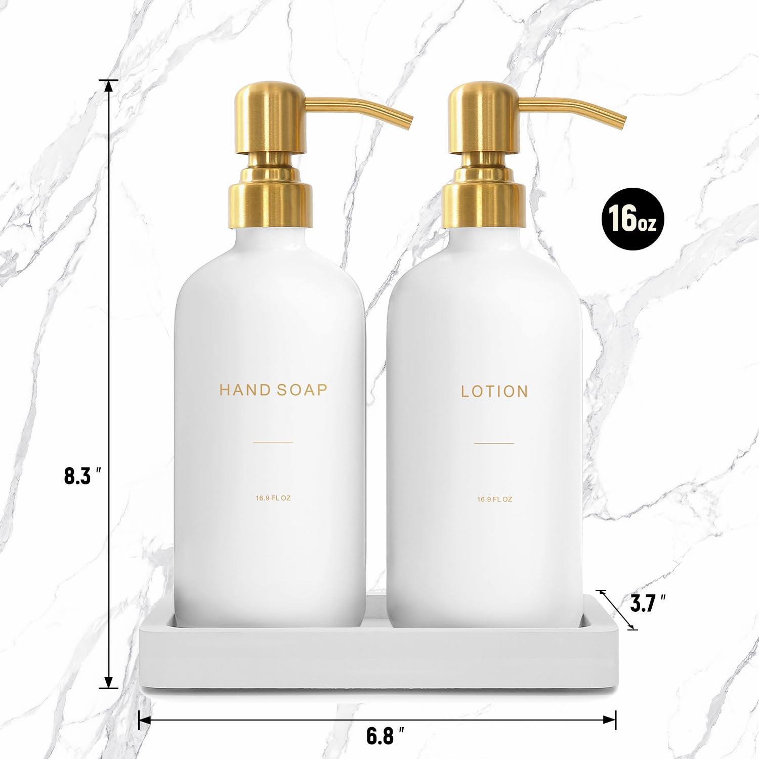 Gold Soap Dispenser Bathroom Set (2 Count)