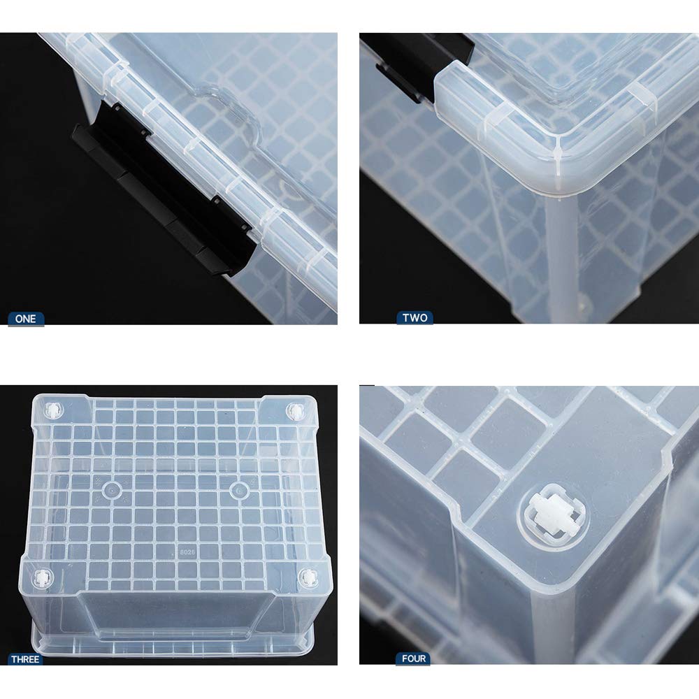 34 Quart Clear Lidded Container Tote (4 Count)