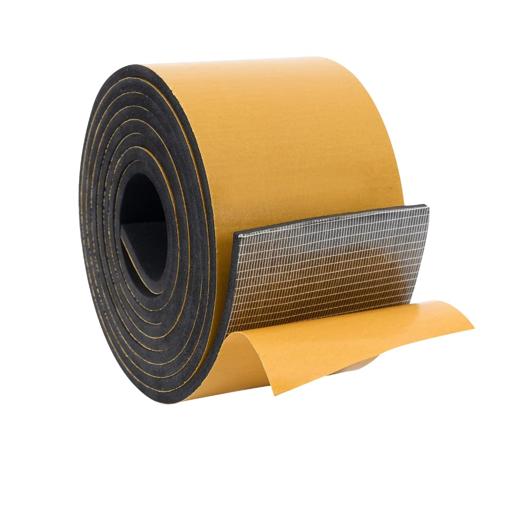 High Density Foam Weather Stripping Door Seal Strip Insulation Tape Roll for Insulating Door Frame (10 Foot)