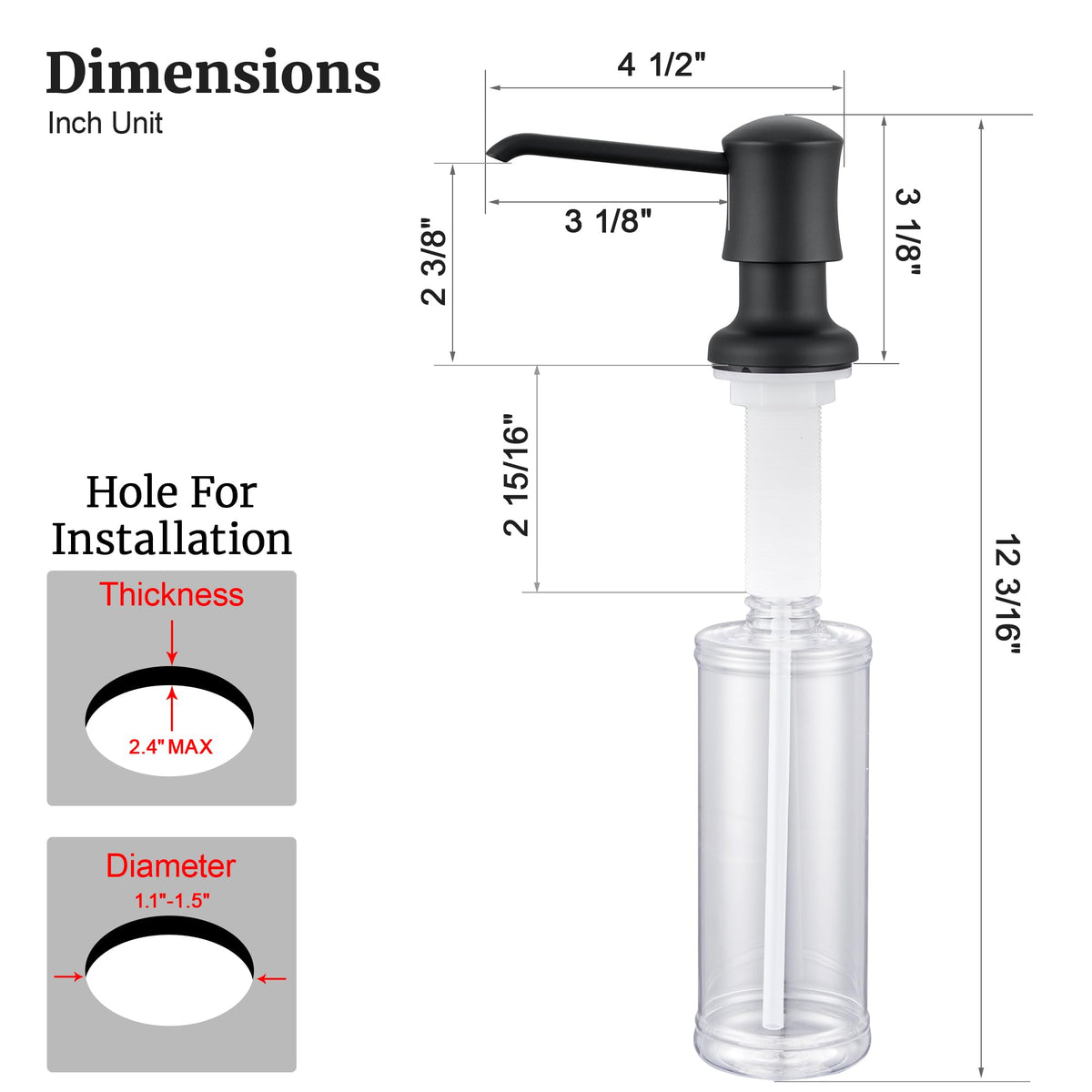 Soap Dispenser for Kitchen Sink