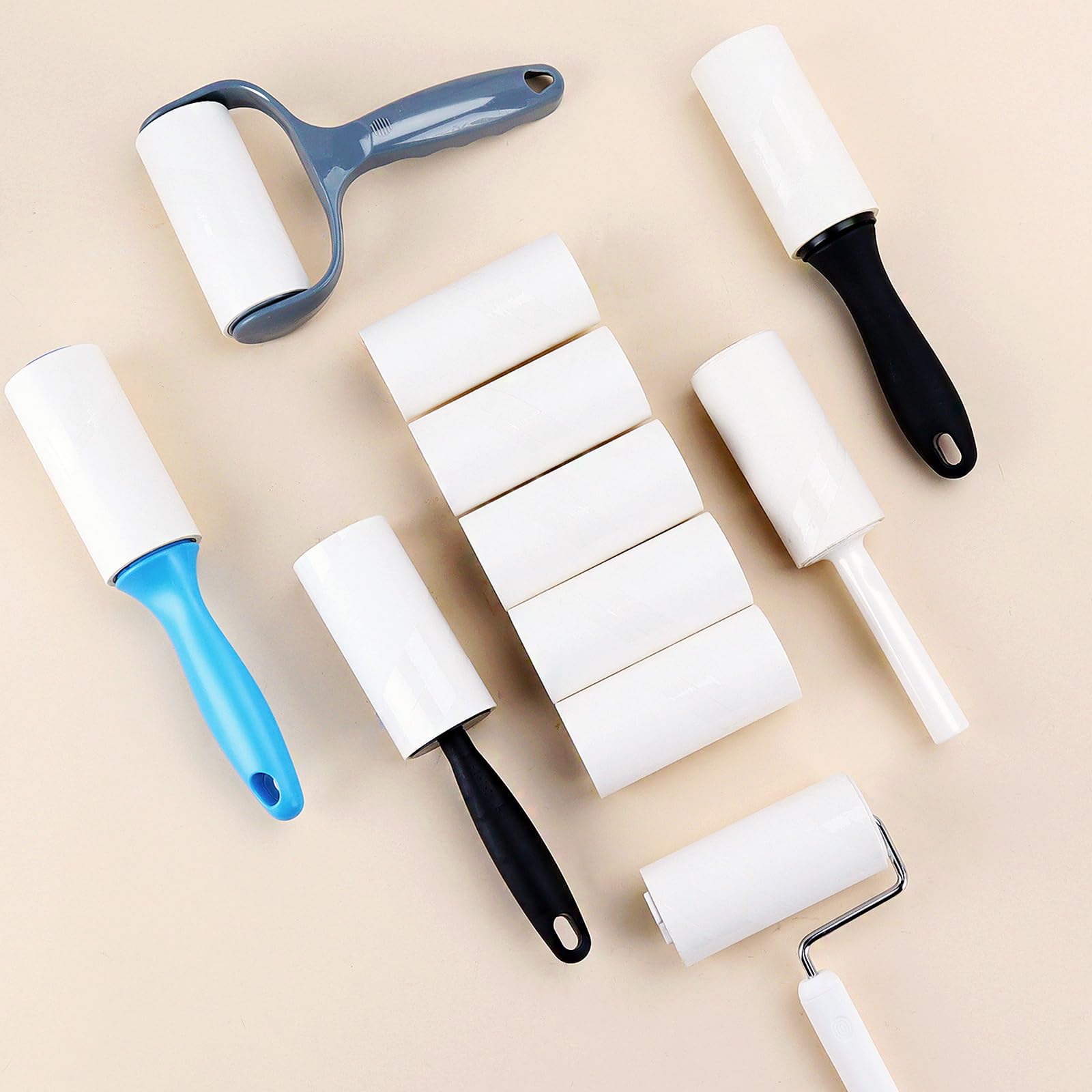 4 inch Lint Roller Refills for PetLovers Evercare Amazon and Other Lint Roller Replacement Refills 4 inch Extra Sticky 60 Sheets per Roll 5 Pack Total 300 Sheets (300 Count)