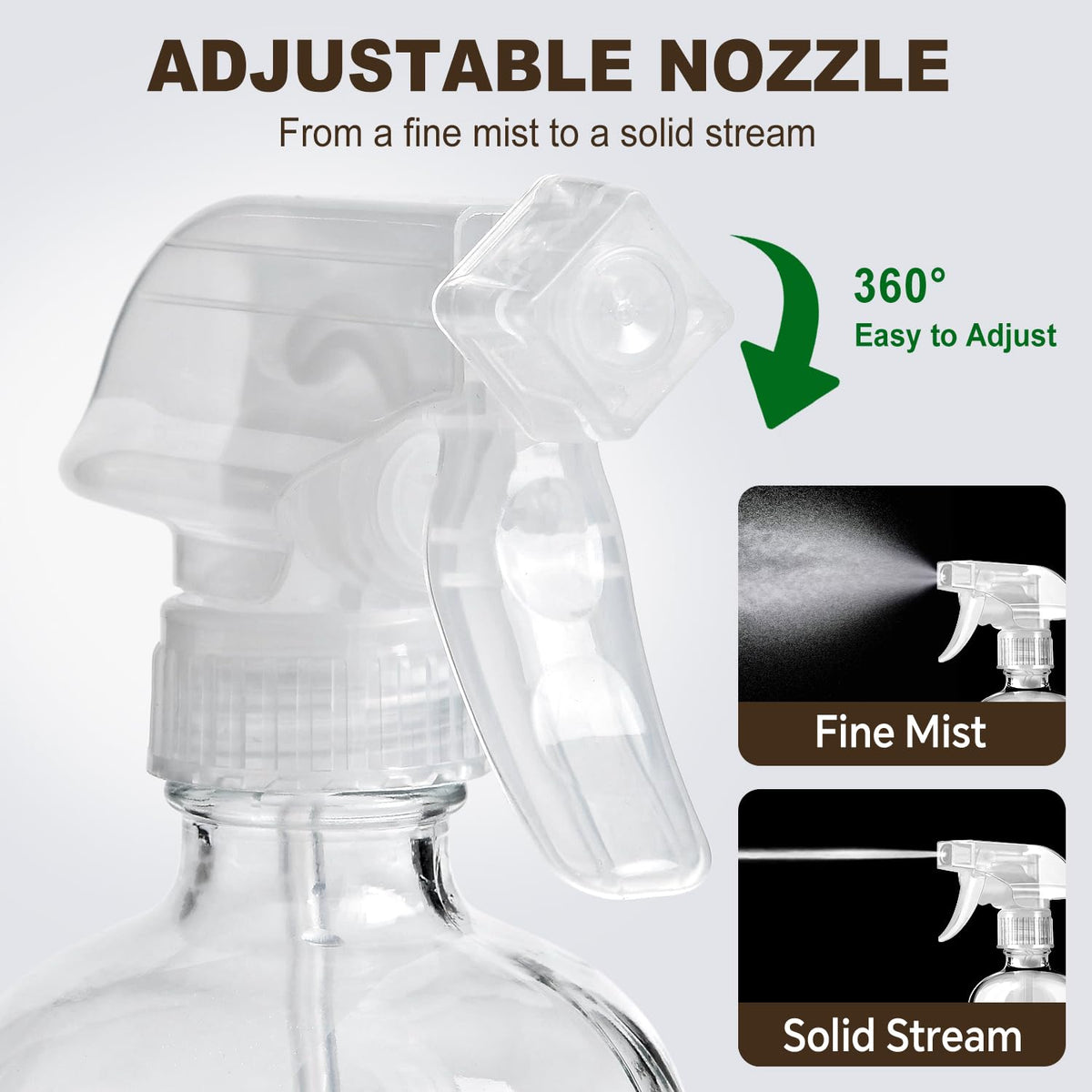 Glass Spray Bottles with Silicone Sleeves (2 Count)