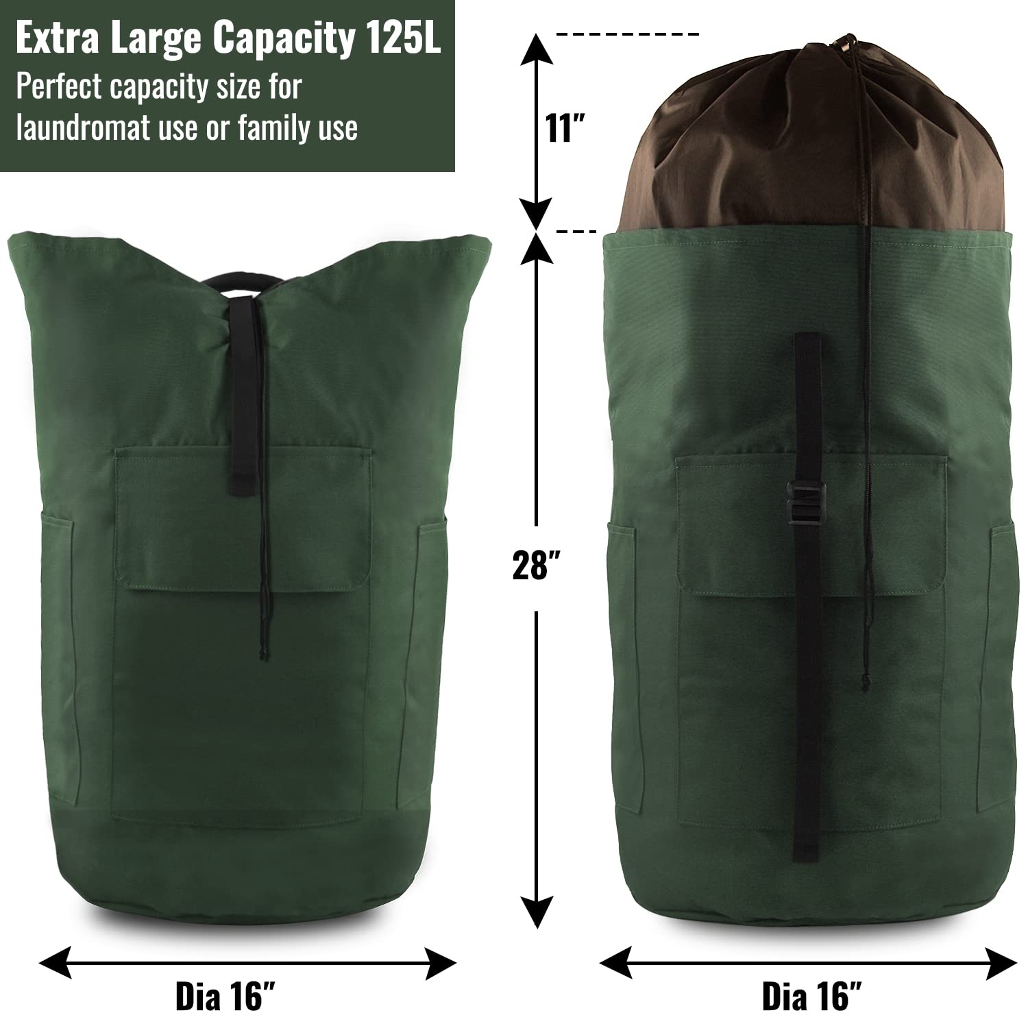Laundry Backpack Bag 125L Extra Large