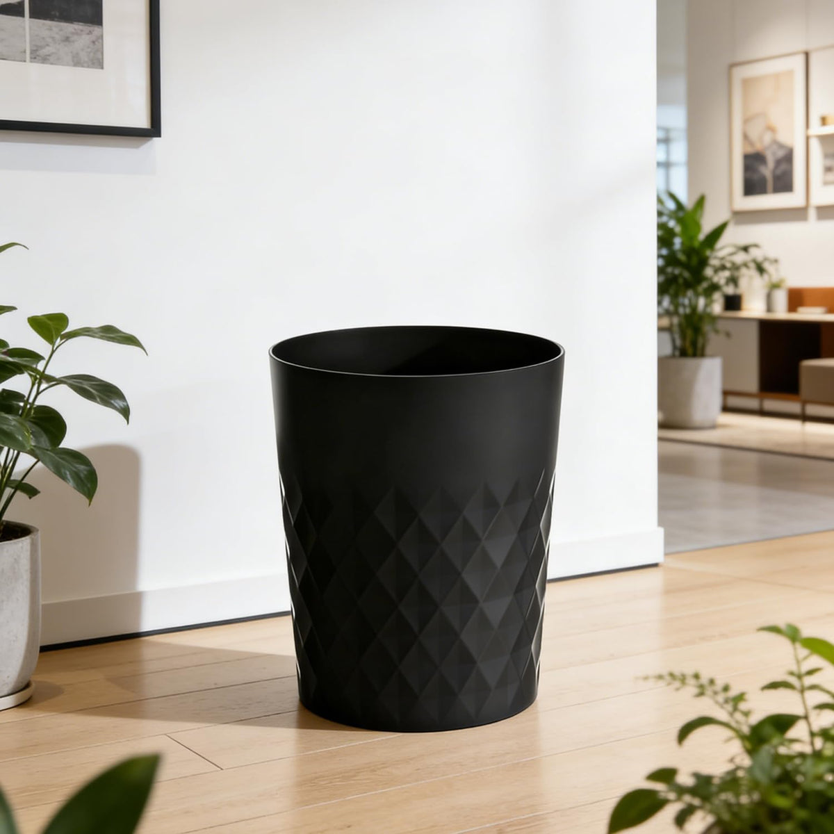 Bathroom Trash Can 1.8 Gallon Garbage Can Waste Basket Recycling Bin for Dorms Bedrooms Offices Kitchens (2 Count)