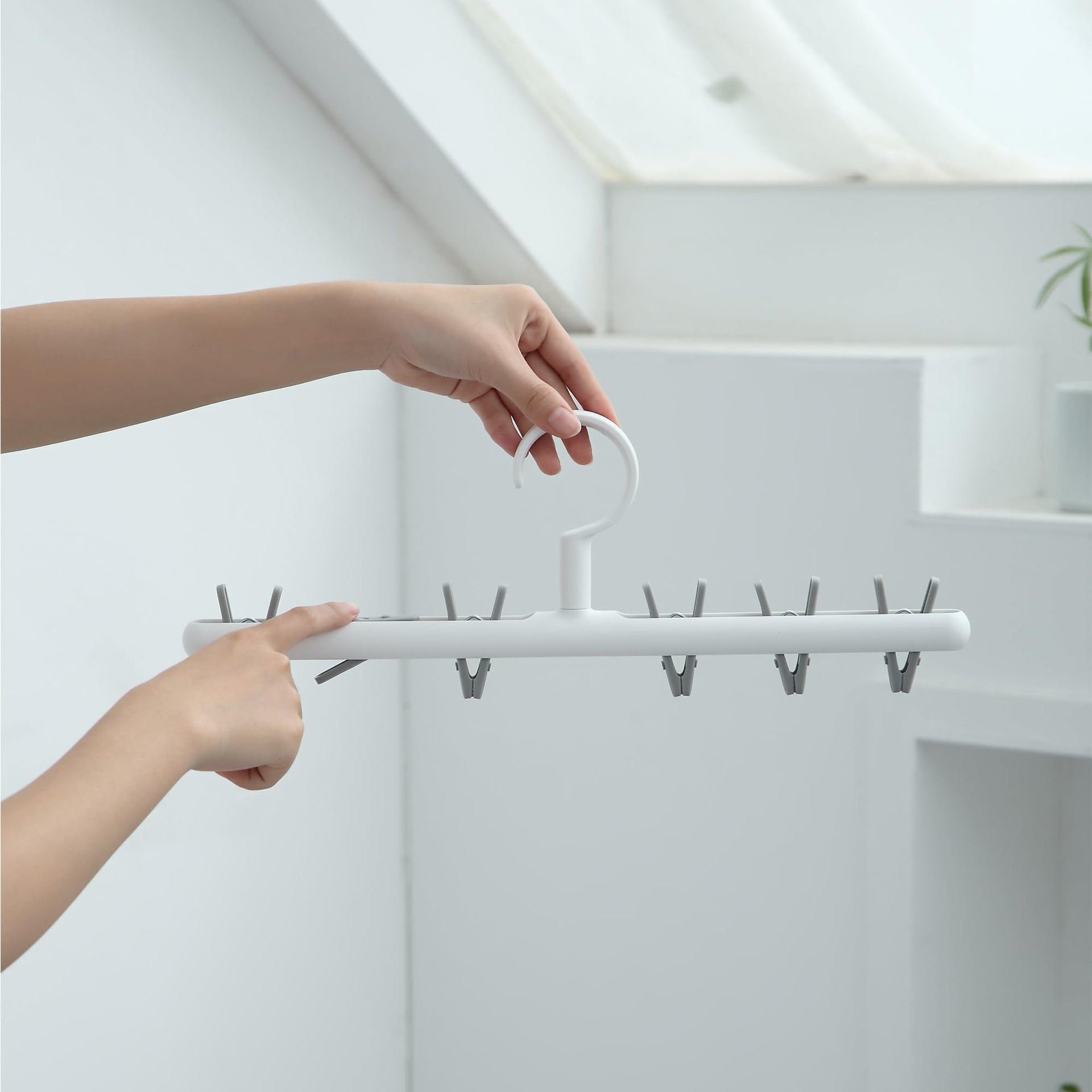 Clothes Hanger 2 Pack Clothes Drying Racks Windproof for Drying (2 Count)