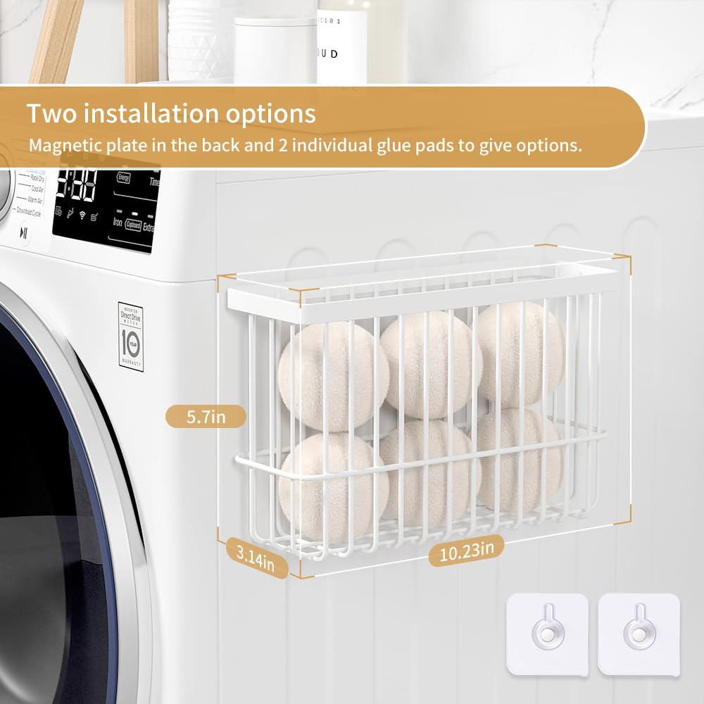 Magnetic Dryer Ball Holder for Laundry Room Organization