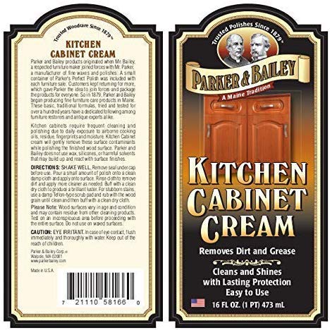 Parker and Bailey Kitchen Cabinet Cream Wood Cleaner Grease Remover 16 oz (48 Fl Oz)