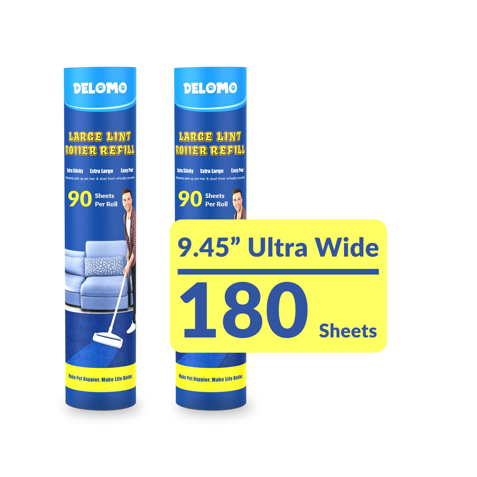 9.45” Large Lint Roller Refills (2 Count)