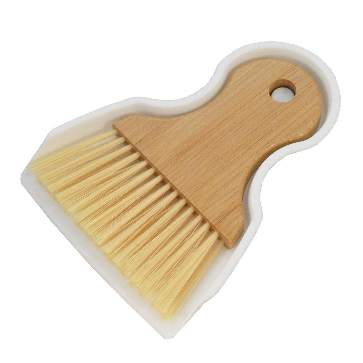 Mini Broom and Dustpan Set Portable Hand Broom with Bamboo Handle Small Crumb Sweeper for Home