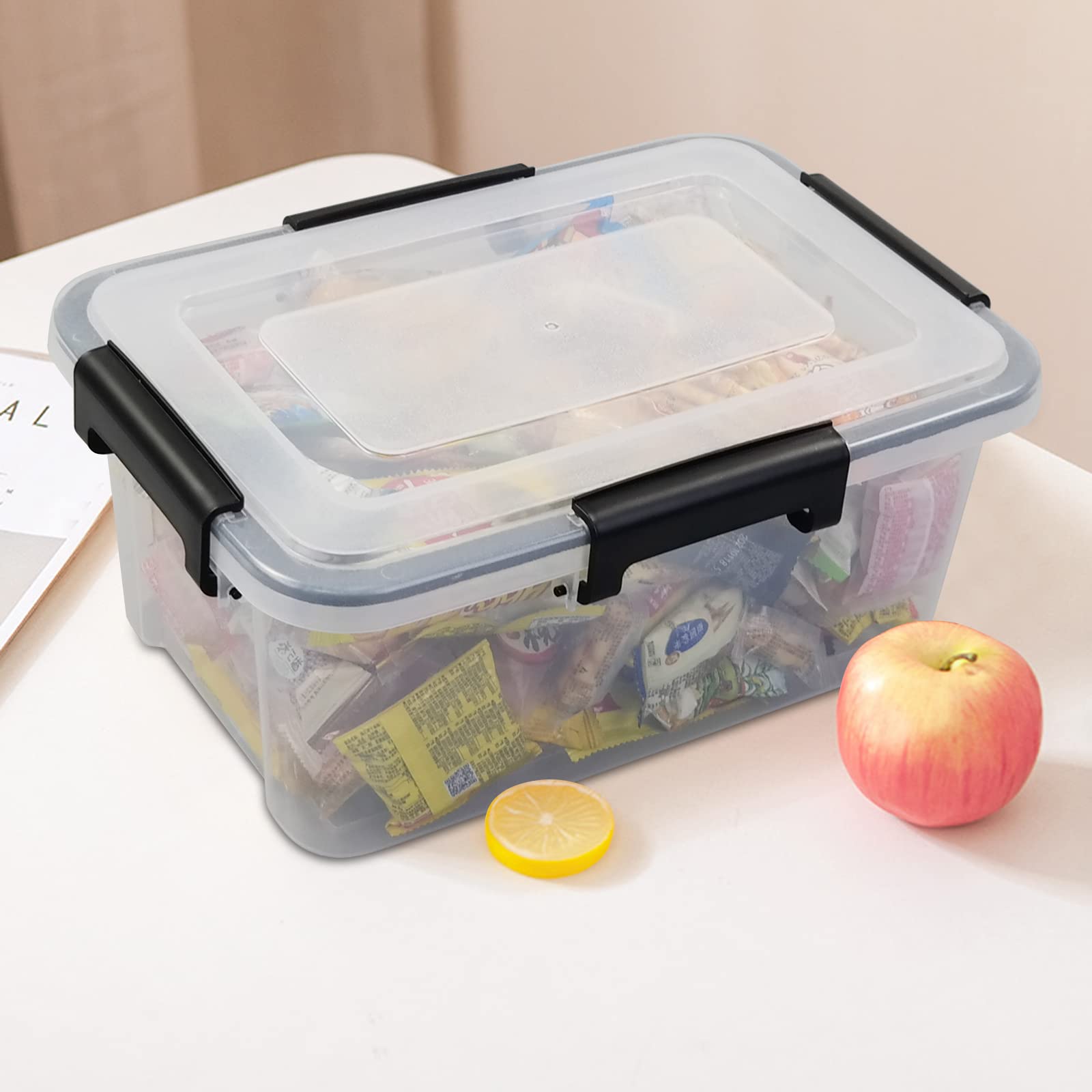 12 Quart Clear Storage Latching Bin (6 Count)