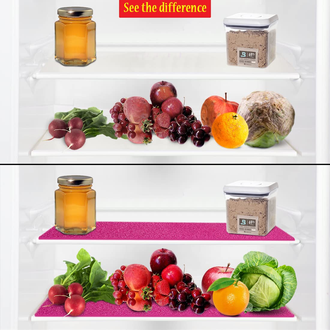 Fruit & Veggie Life Extender Liner for Fridge Refrigerator Drawers (5 Sq Ft)