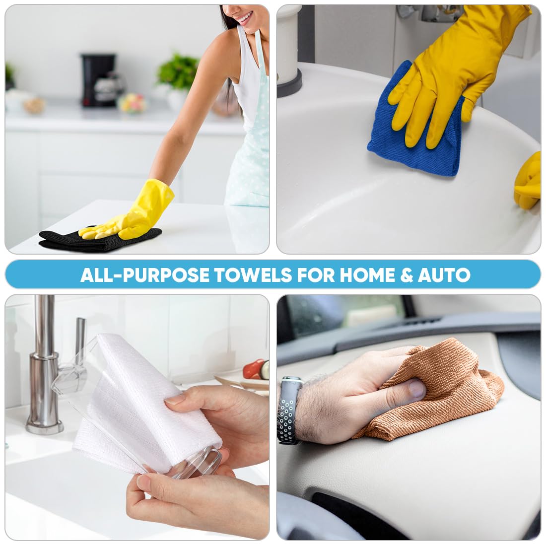 Microfiber Cleaning Cloth Roll (75 Count)