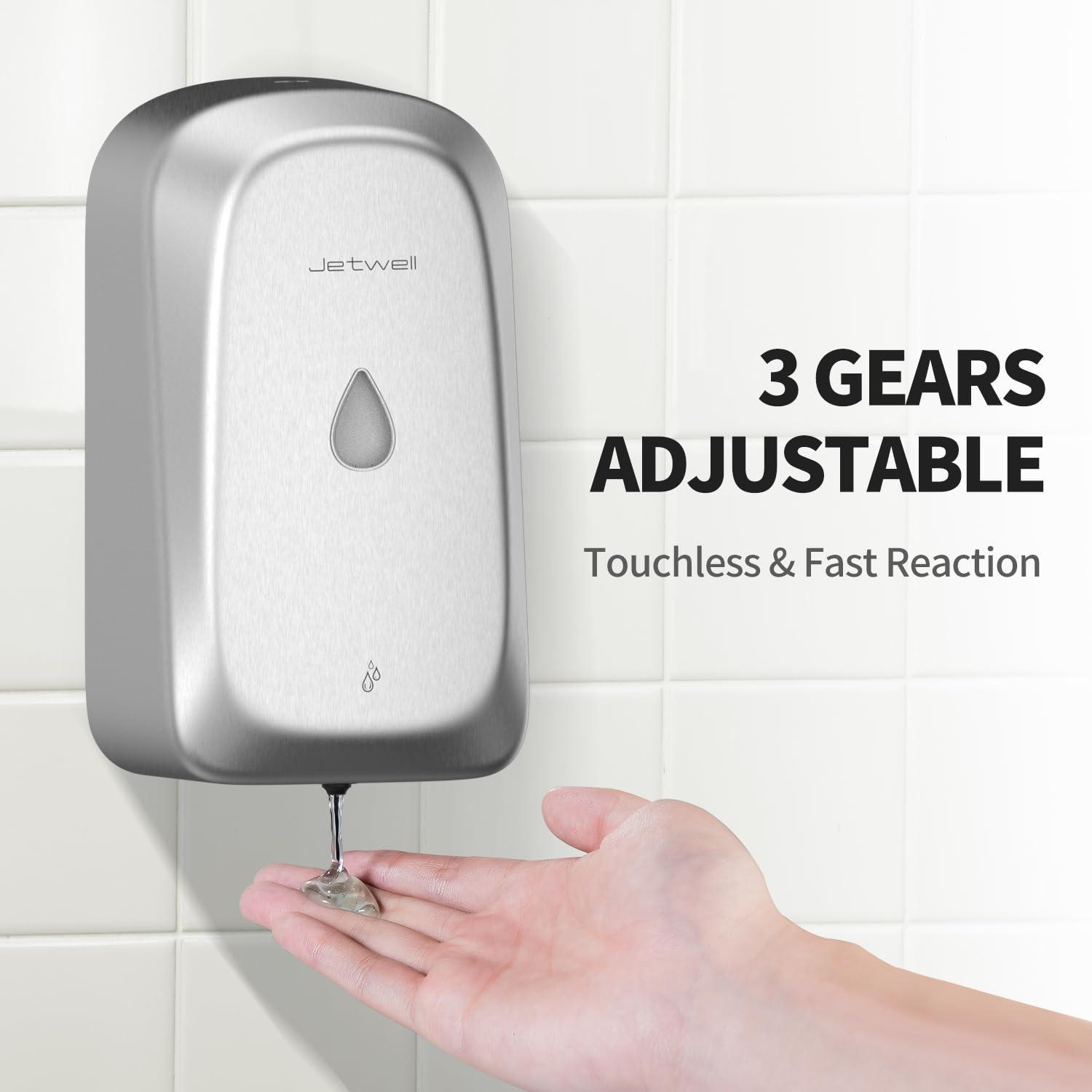 Touchless Wall Mount Stainless Steel Soap Dispenser 34OZ