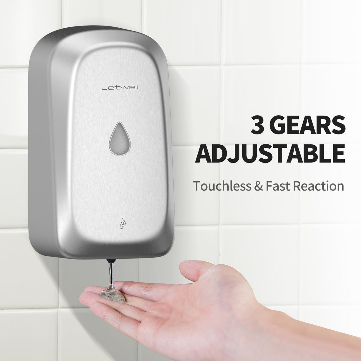 Touchless Wall Mount Stainless Steel Soap Dispenser 34OZ