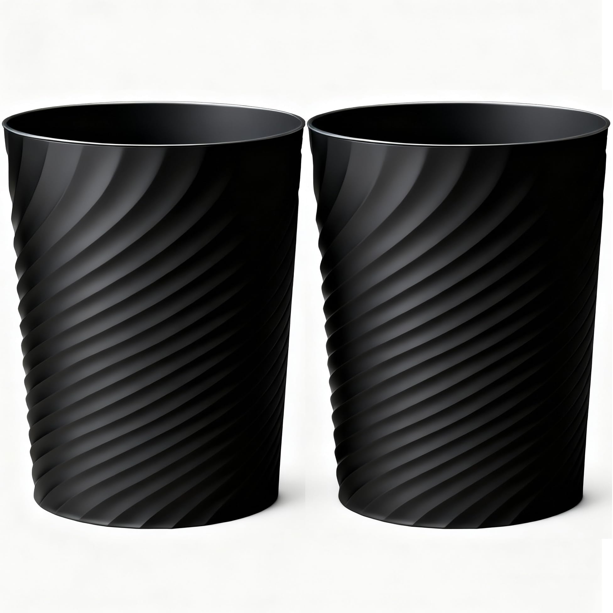 Bathroom Trash Can 1.8 Gallon Small Waste Basket Garbage Can for Bedroom Office Kitchen (2 Count)
