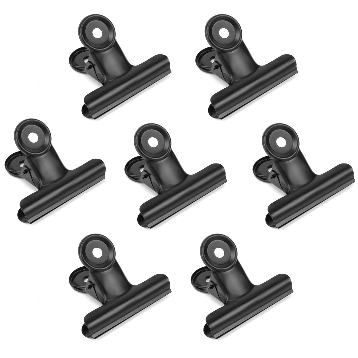 20 Pack Bulldog Clips 2 Inches Large Hinge Paper Clips Metal Hinge Clips for Crafts (20 Count)