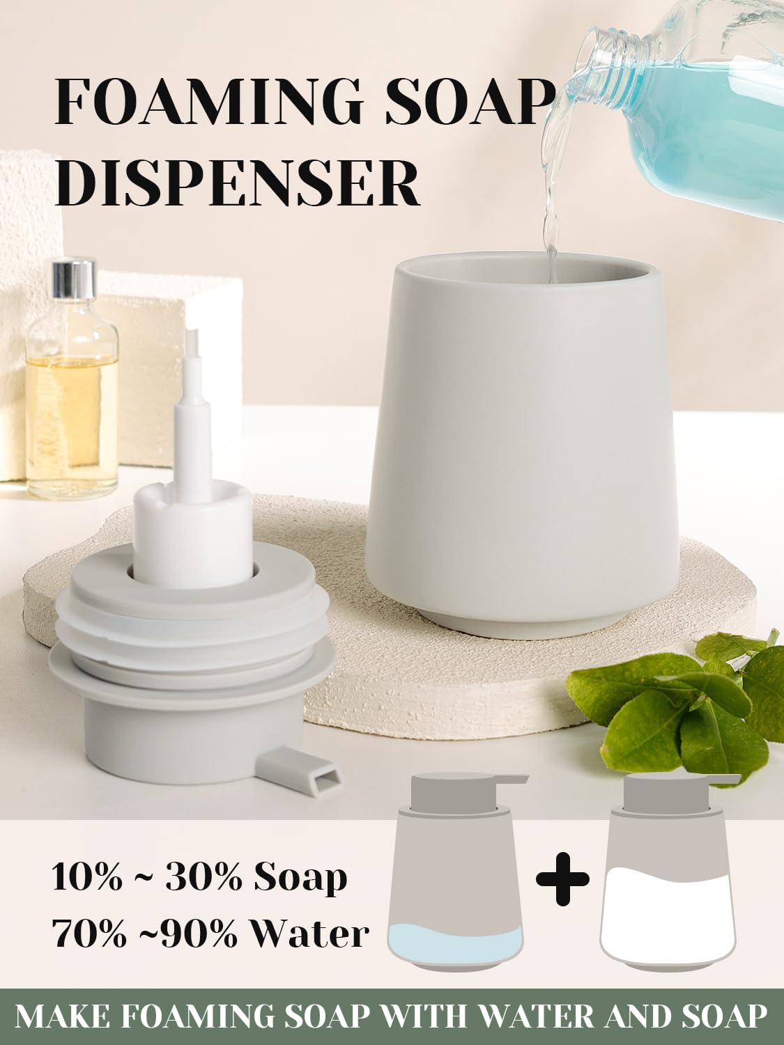 Ceramic Foaming Soap Dispenser