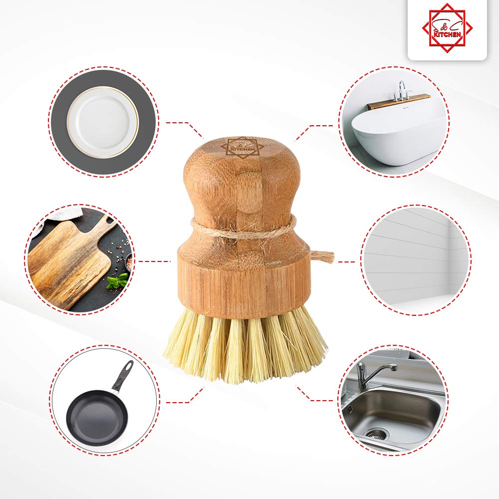 Bamboo Scrub Brush (3 Count)