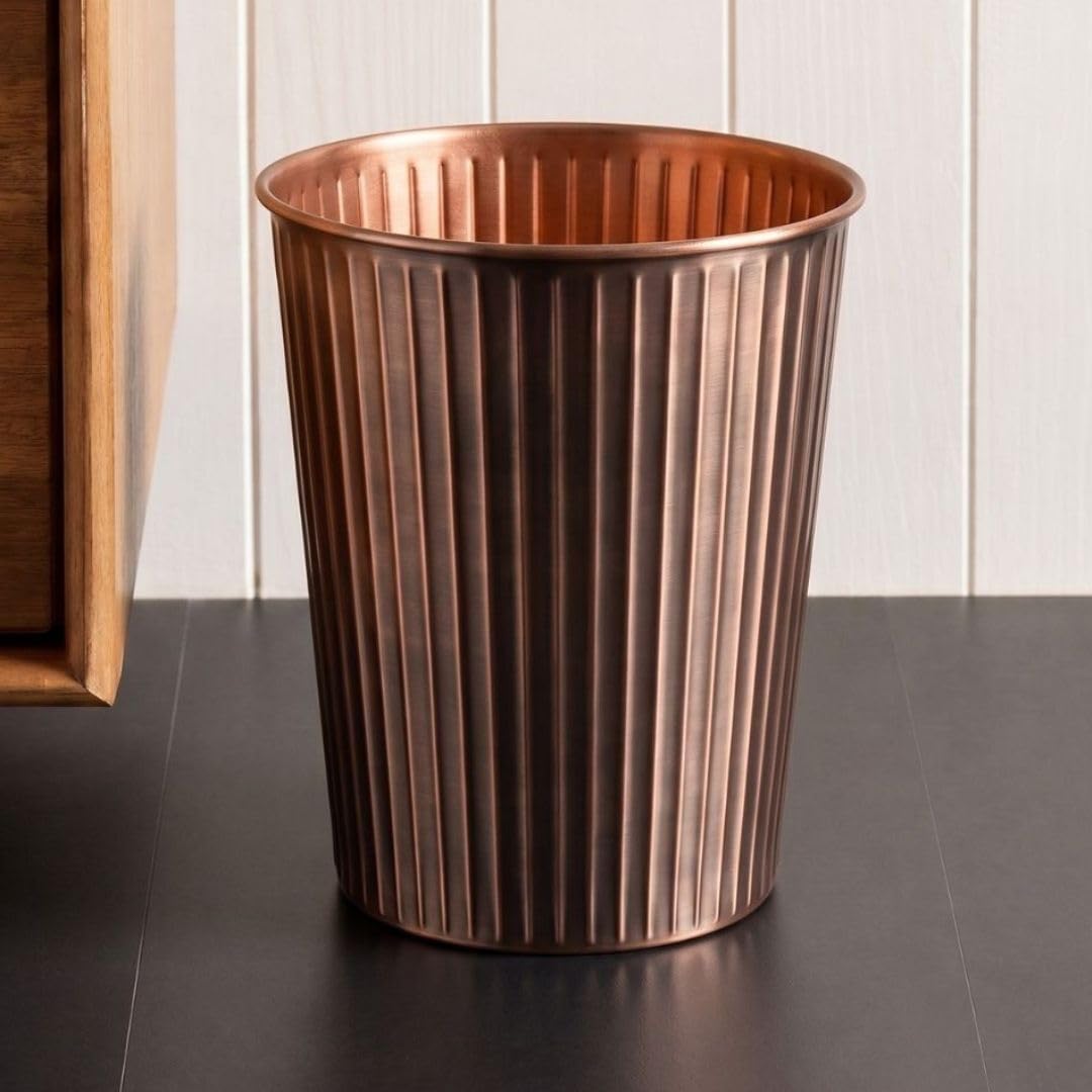 Metal Bathroom Trash Can