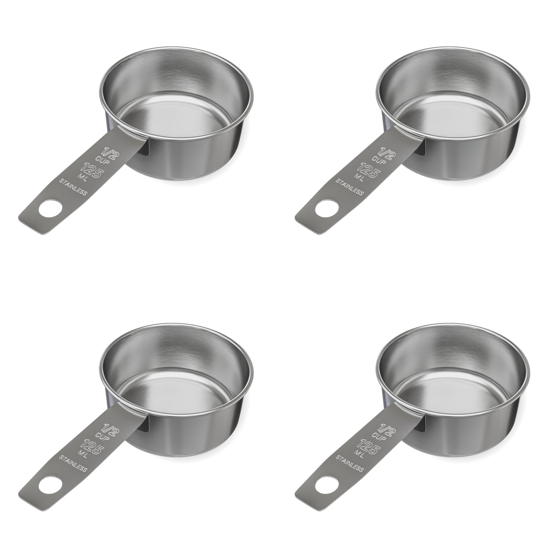 1 2 Cup Stainless Steel Measuring Cup (4 Count)