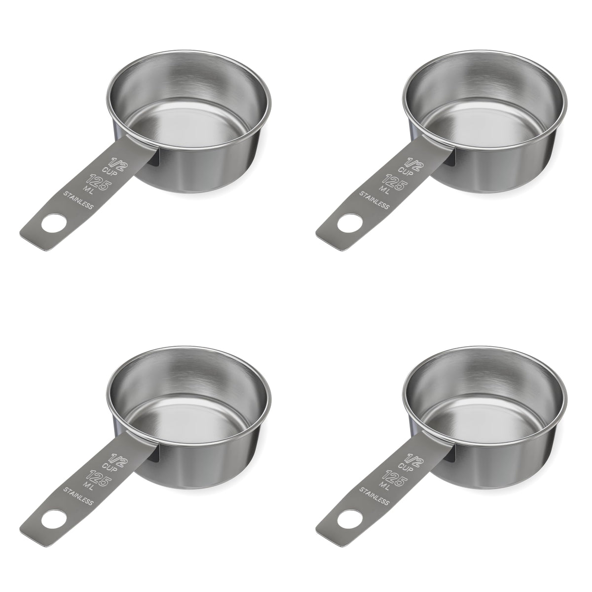 1 2 Cup Stainless Steel Measuring Cup (4 Count)