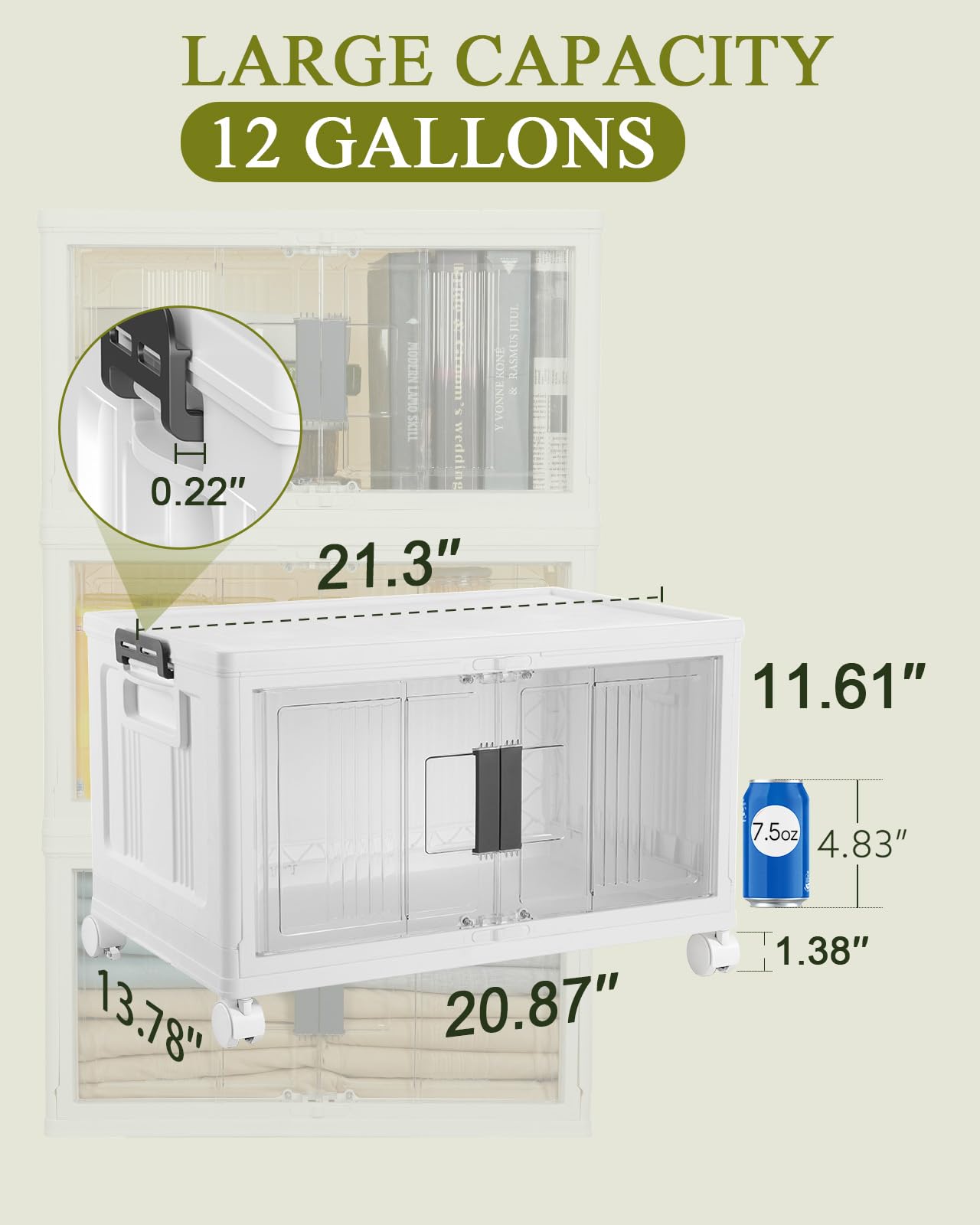 48QT Storage Bins with Lids for Home