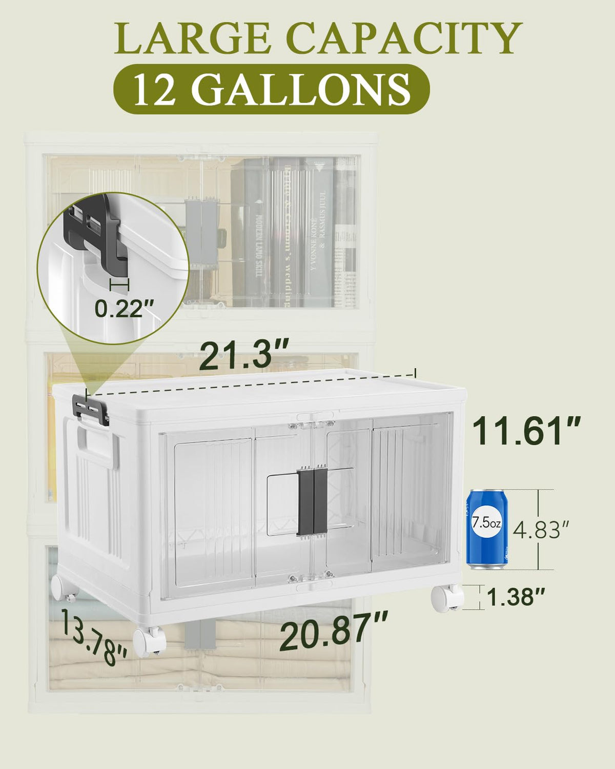 48QT Storage Bins with Lids for Home