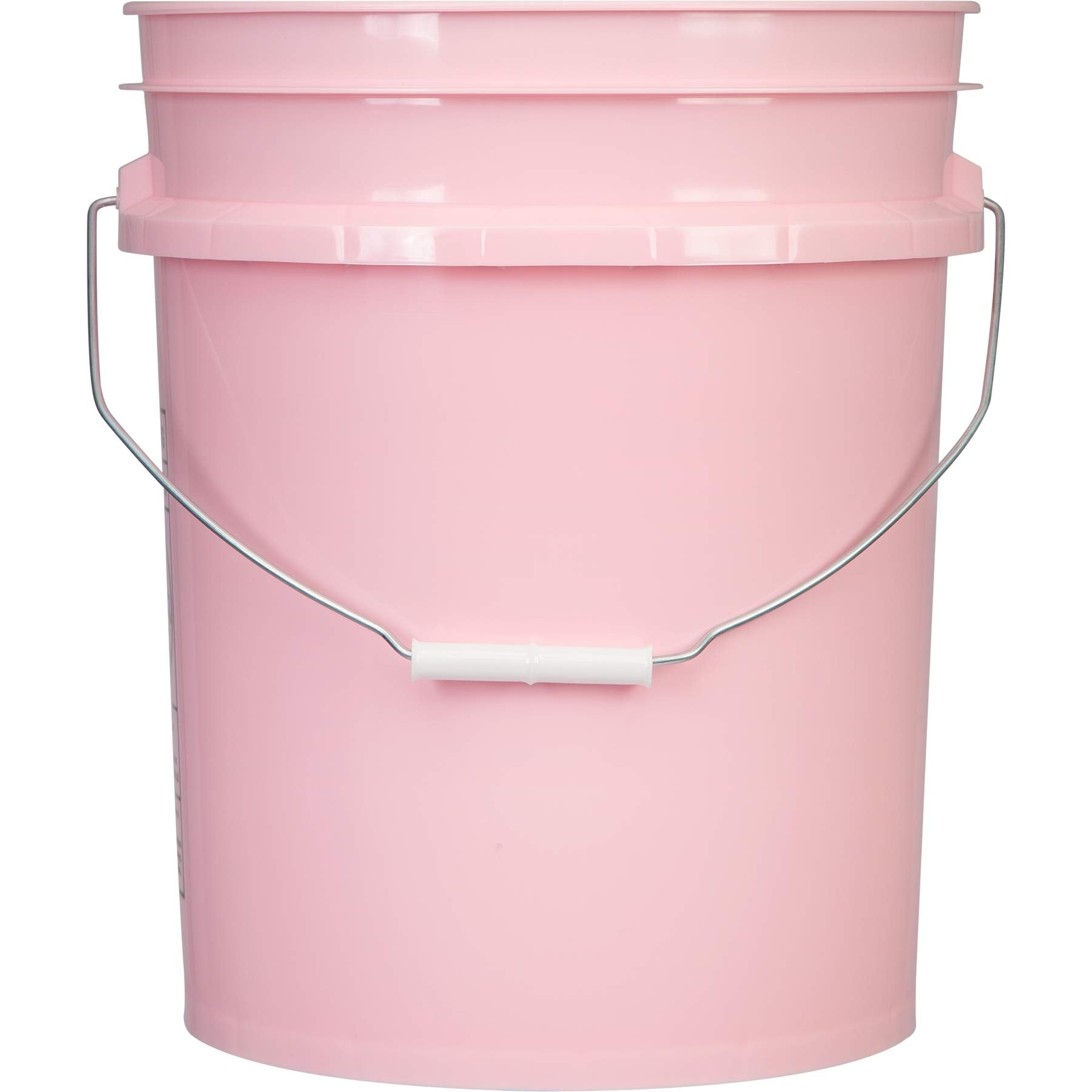 5 Gallon Pink Food Grade Bucket Pail with Air Tight screw on Lid (2 Count)