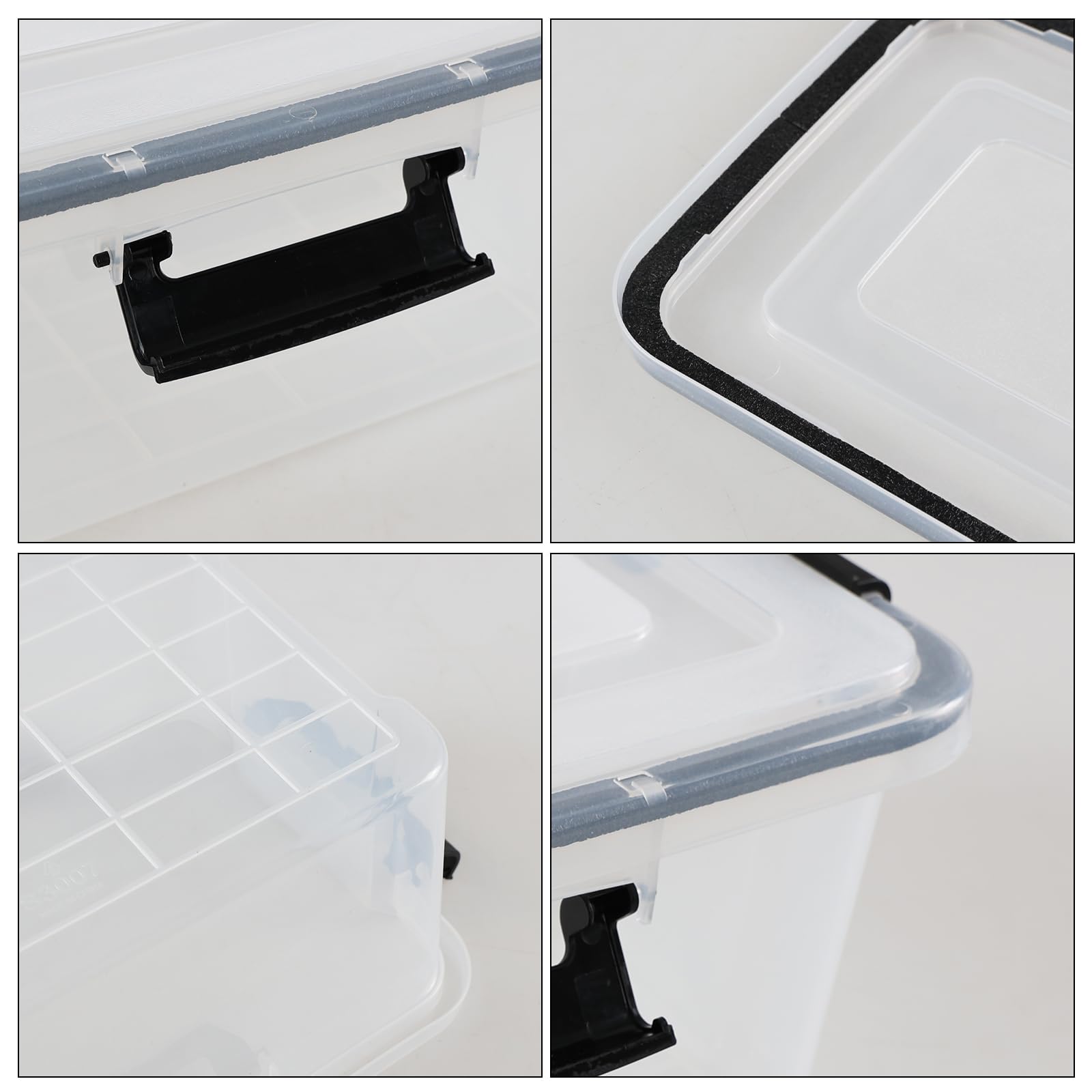 12 Quart Clear Storage Latching Bin (6 Count)