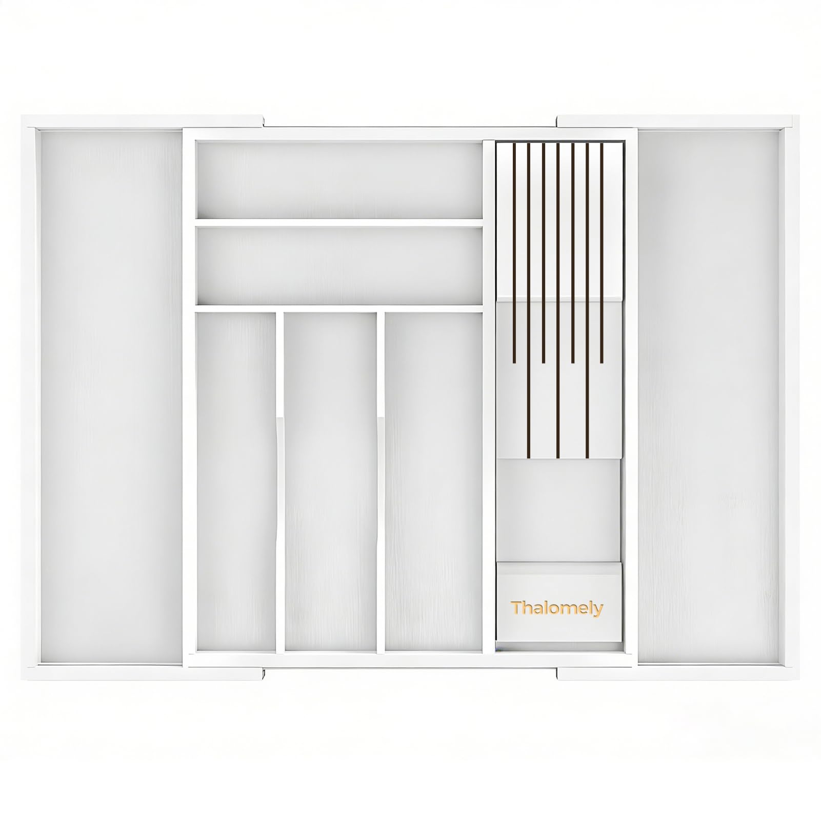 Bamboo Silverware Drawer Organizer
