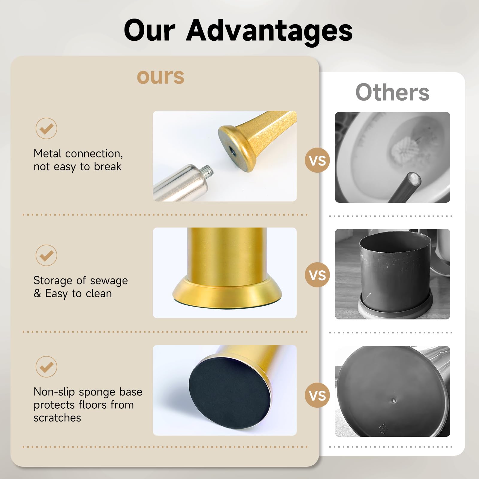 Brass Toilet Brush and Holder (35 Ounce)