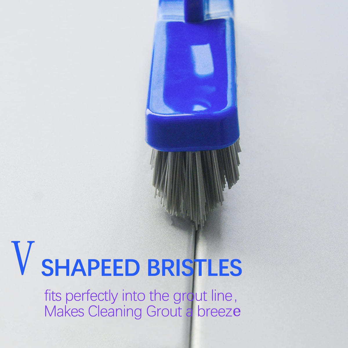 Grout Brush with Long Adjustable Handle