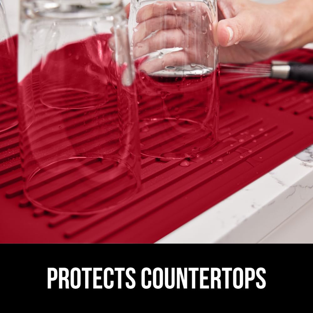 100% BPA Free Patented Silicone Dish Drying Mat for Kitchen Counter