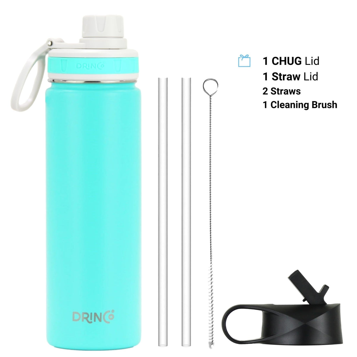 Stainless Steel Water Bottle Spout Lid Vacuum Insulated Double Wall Water Bottle Wide Mouth