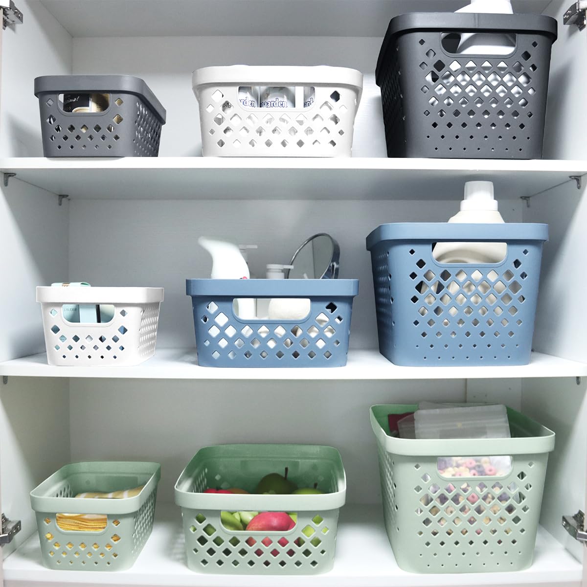 Plastic Storage Basket Set (6 Count)