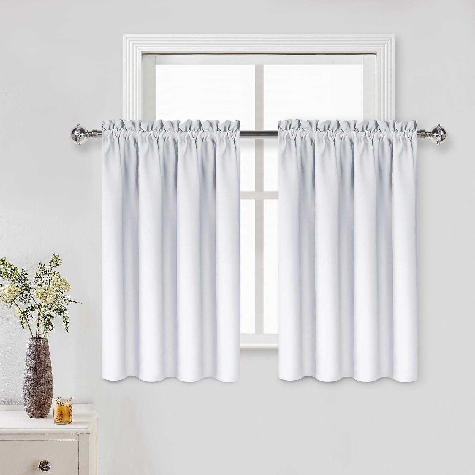Short Blackout Curtains 52 x 36 Inch Long for Kitchen RV Bunk 2 Panels (2 Count)