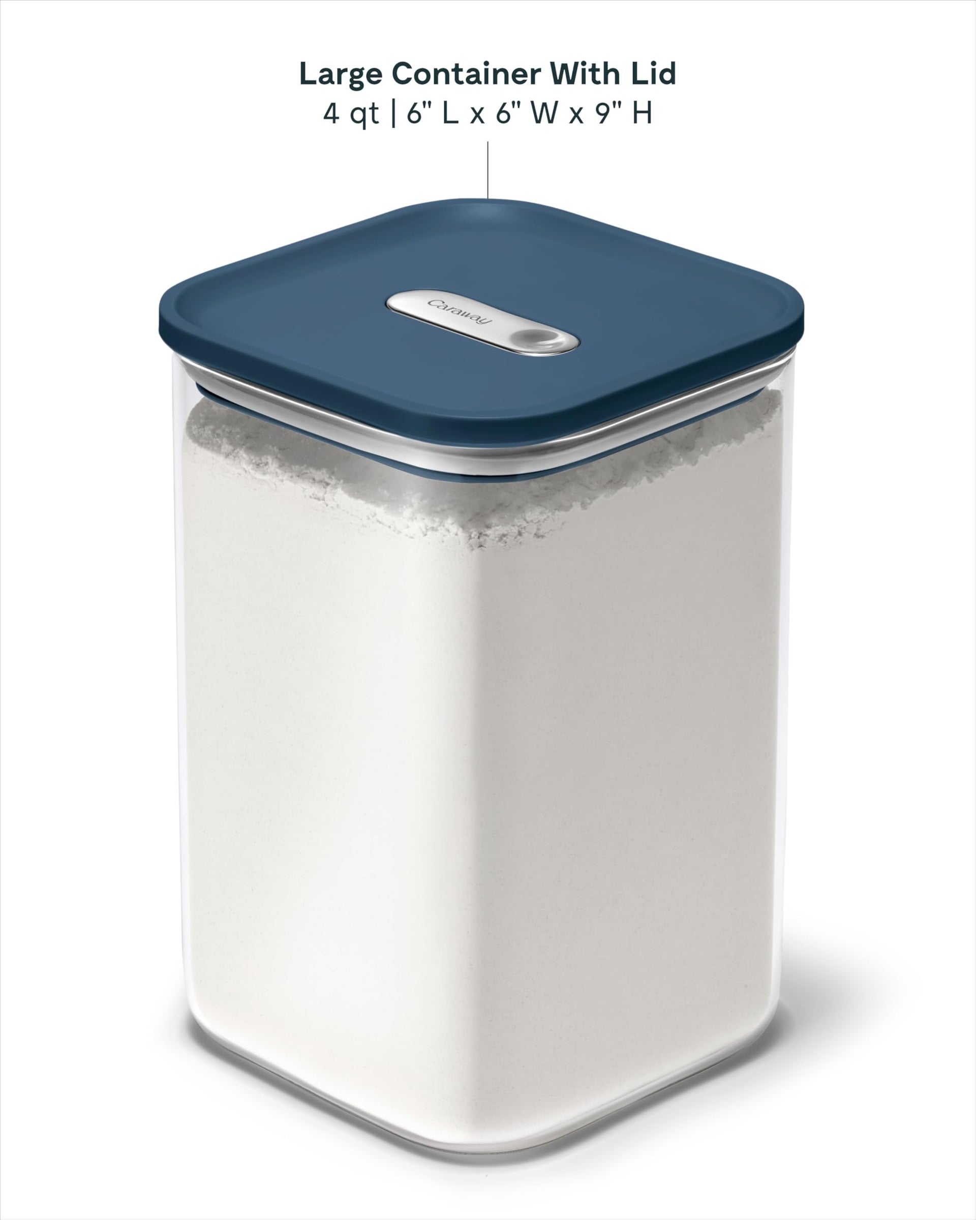4 qt Glass Airtight Food Storage Container with Lid