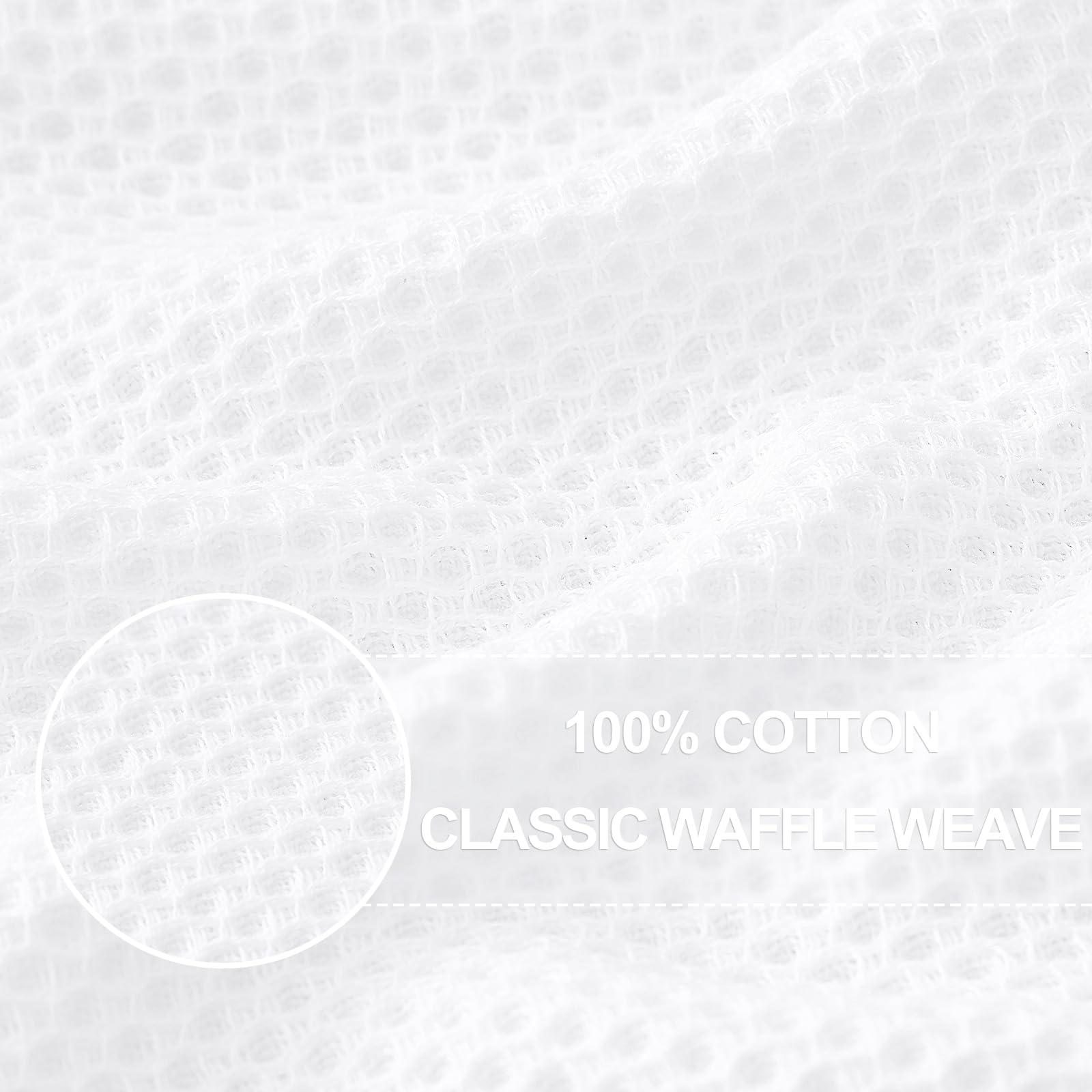100% Cotton Waffle Weave Kitchen Dish Towels 4 (4 Count)