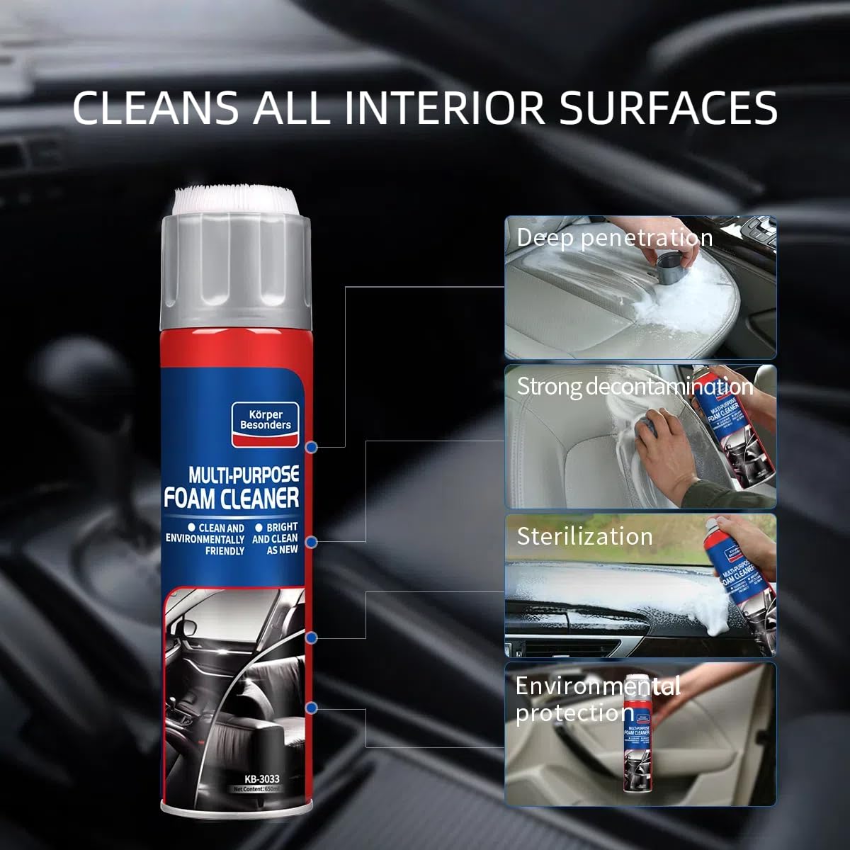 Glodway Car Care Pack Includes Leather Cleaner 21.98 OZ