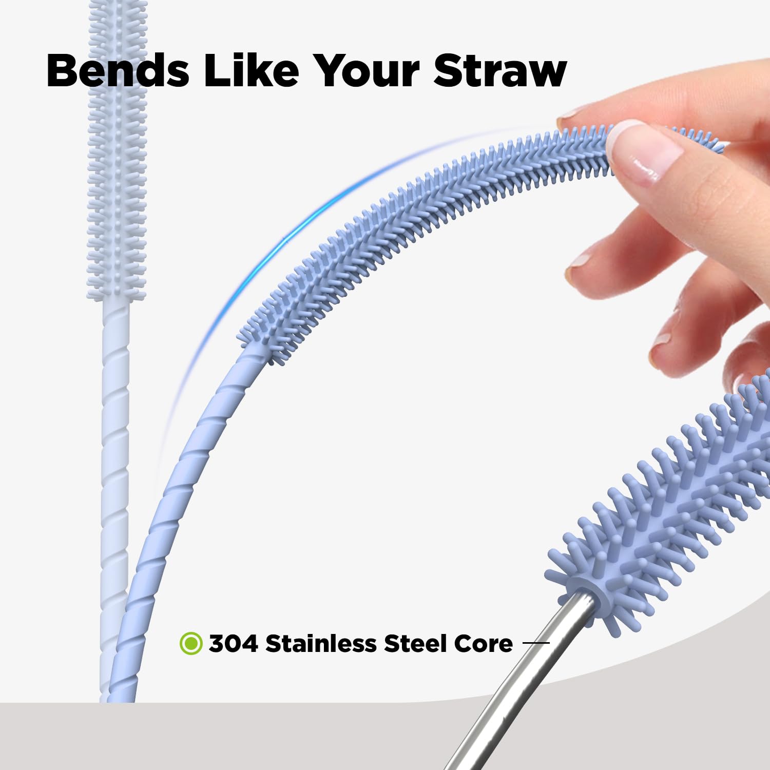 Silicone Straw Cleaner Brush (2 Count)