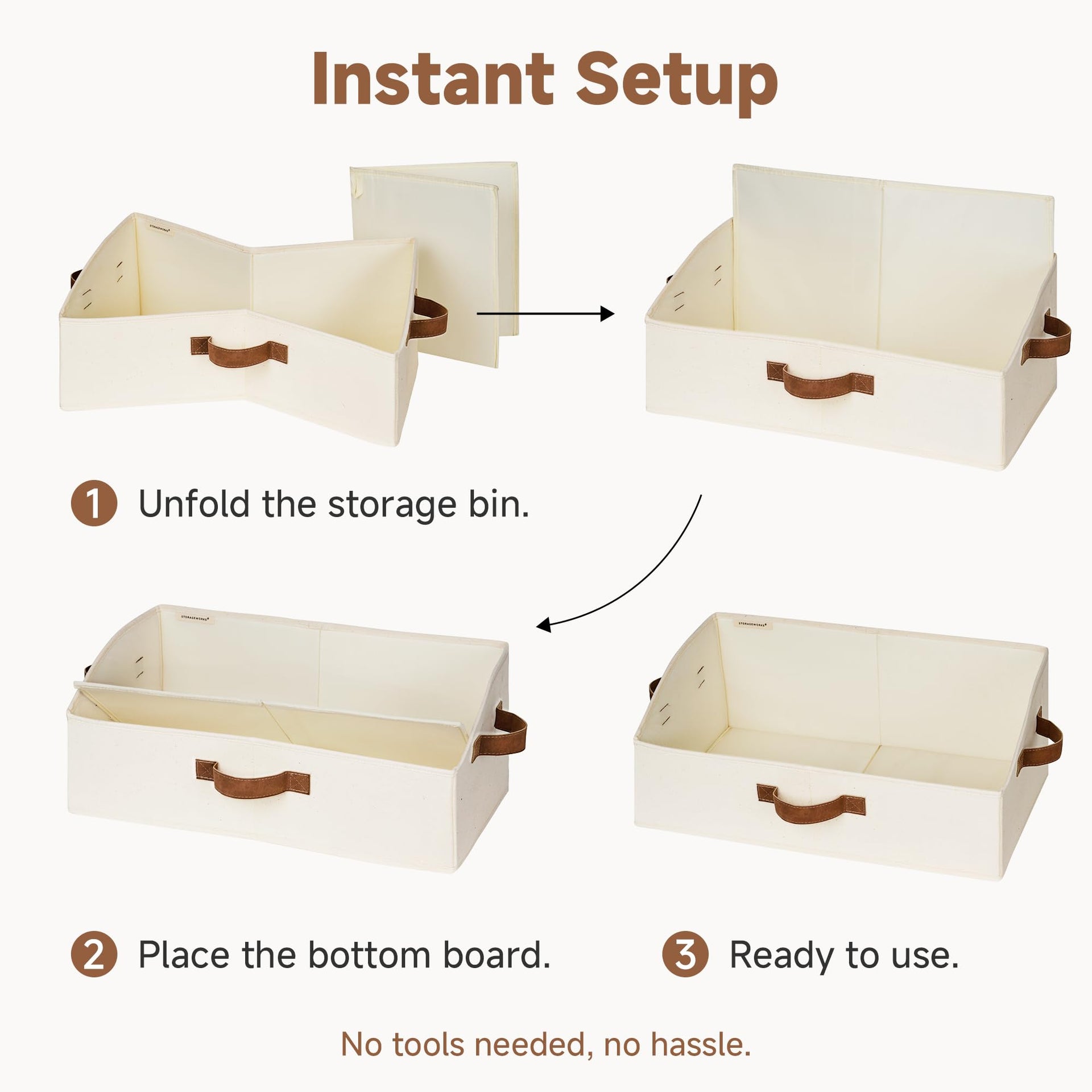 Closet Storage Bins Trapezoid (3 Count)