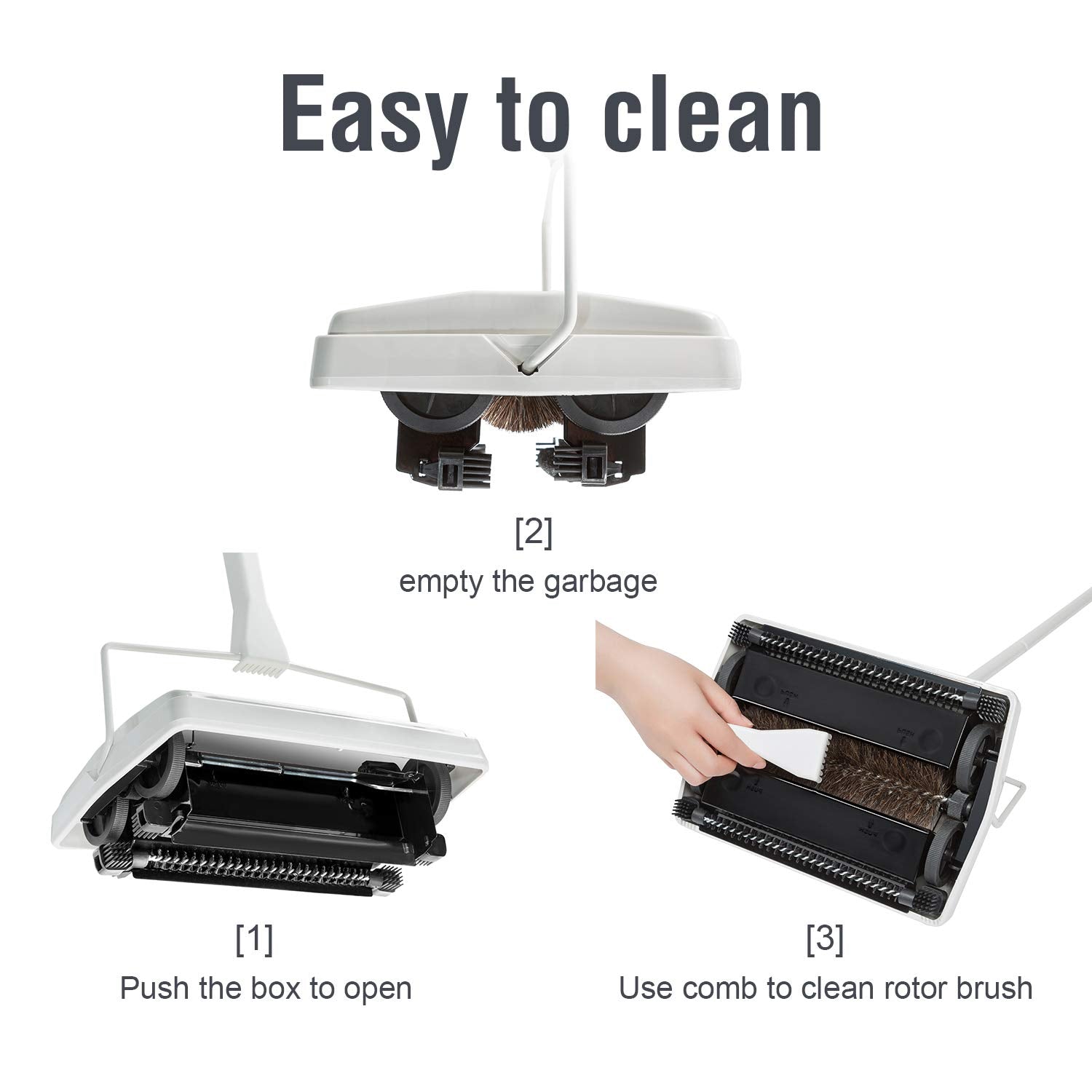 Carpet Floor Sweeper with Horsehair