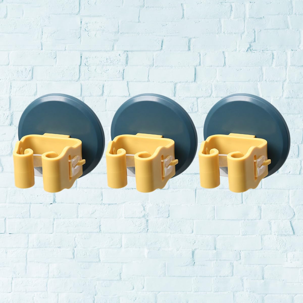 3pcs Suction Cup Mop and Broom Holder Clamps Anti