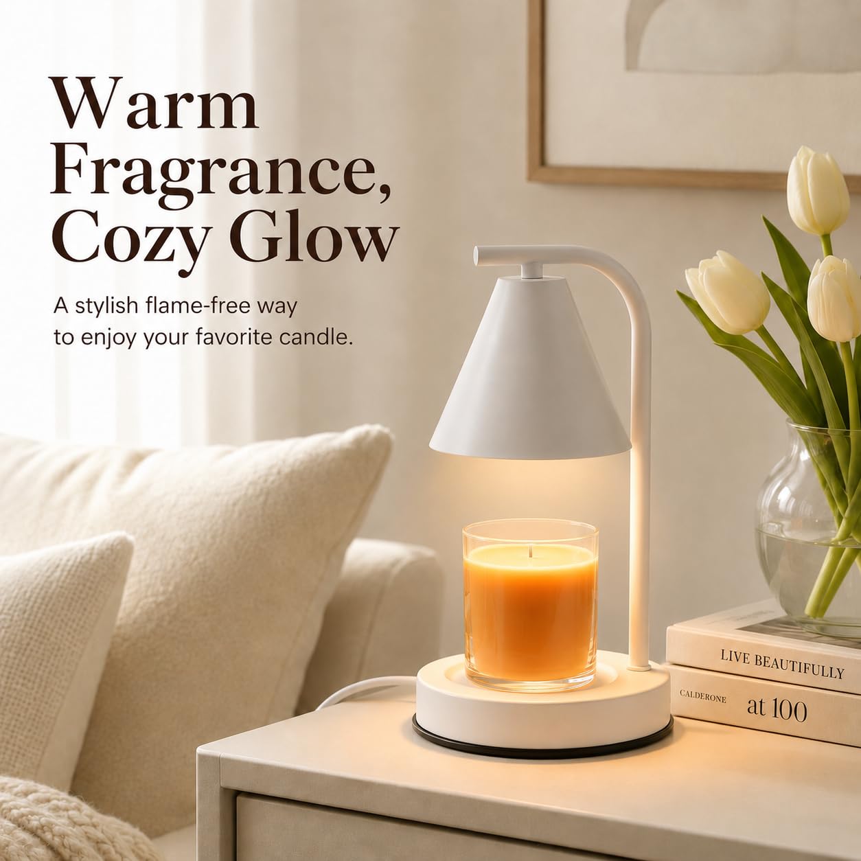 White Candle Warmer Lamp