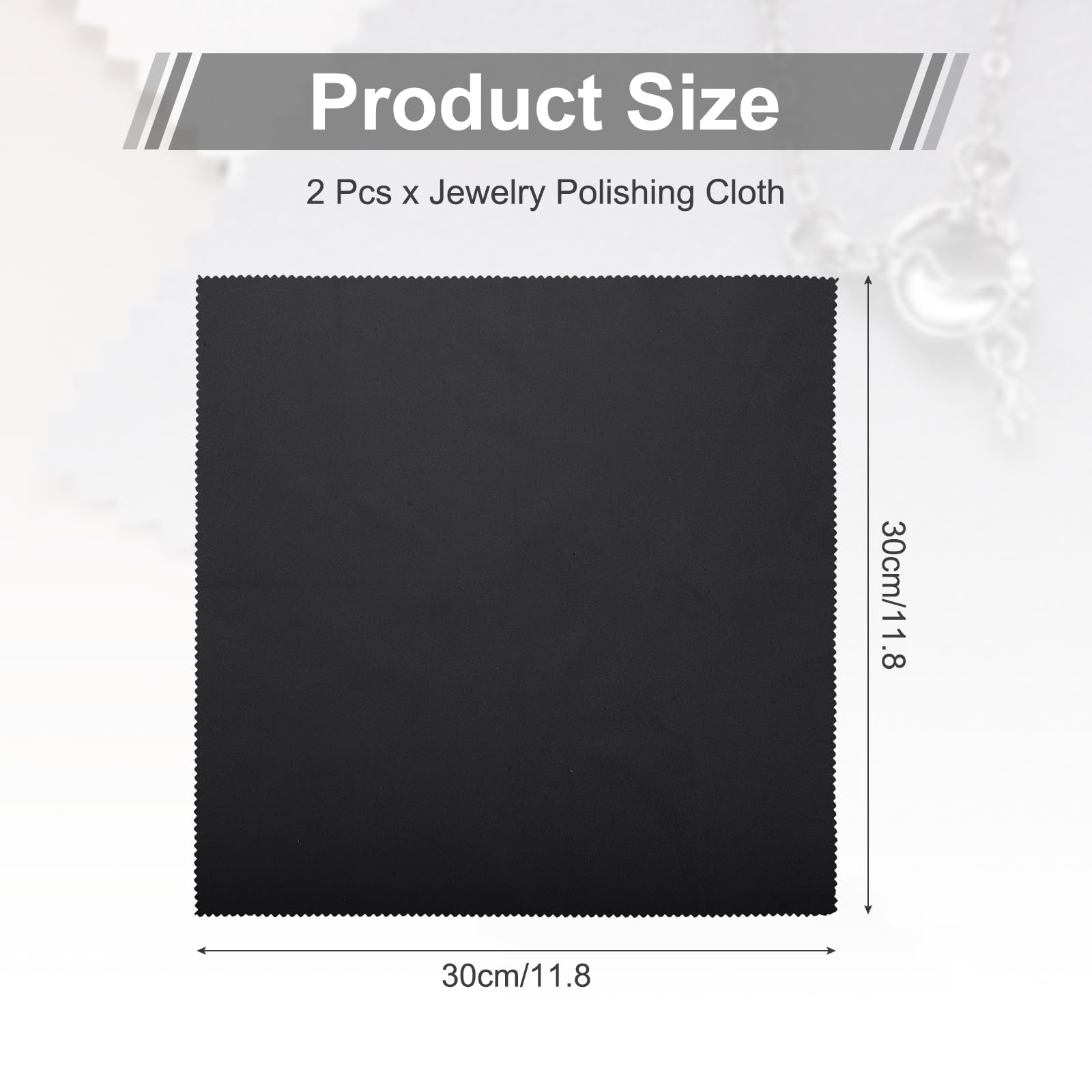 Jewelry Polishing Cloth 11.8x11.8 Inch Silver Polish Cleaning Cloths Jewelry Cleaner Remove Tarnish for Gold
