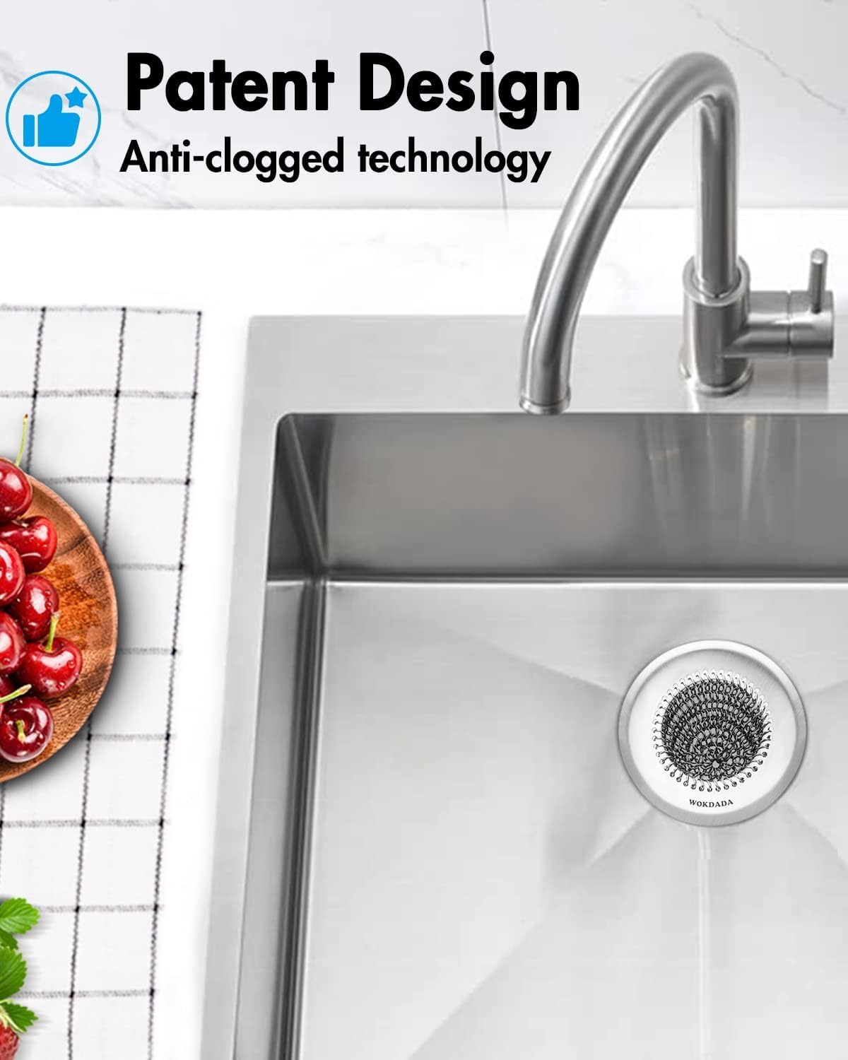 2 Pack Upgraded Sink Drain Strainer (2 Count)