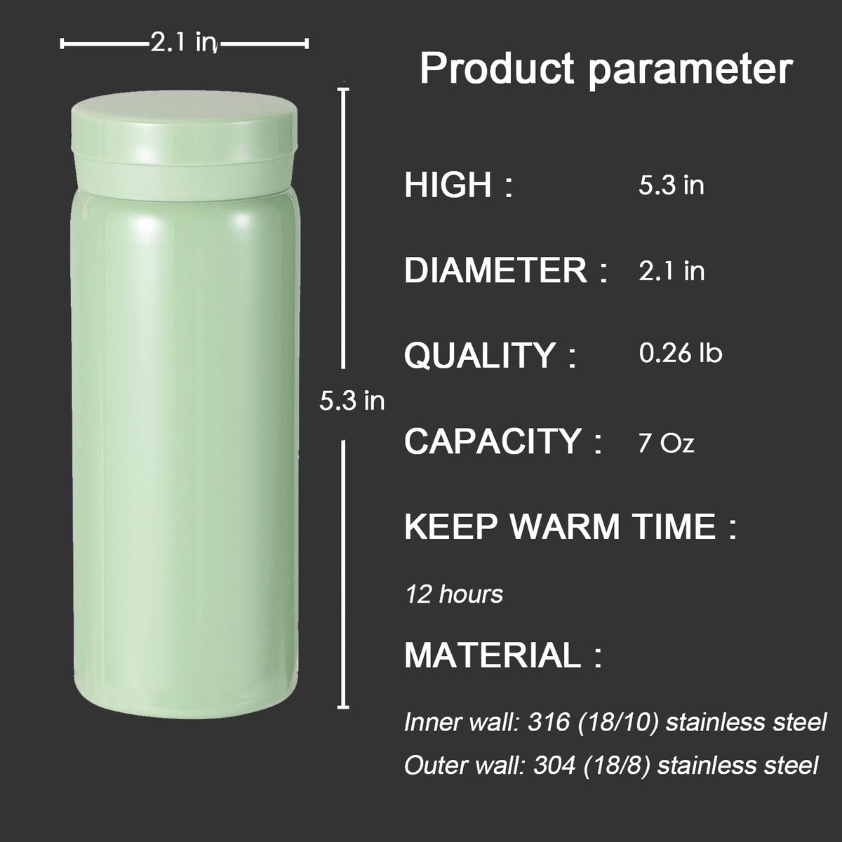 Mini Thermos Cute Water Bottle