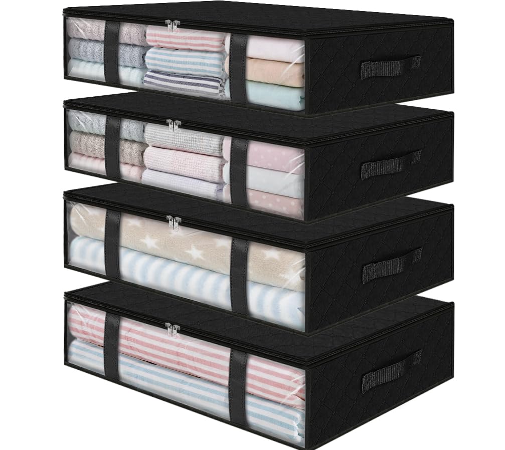 Under Bed Storage Bags 4 Pack (4 Count)