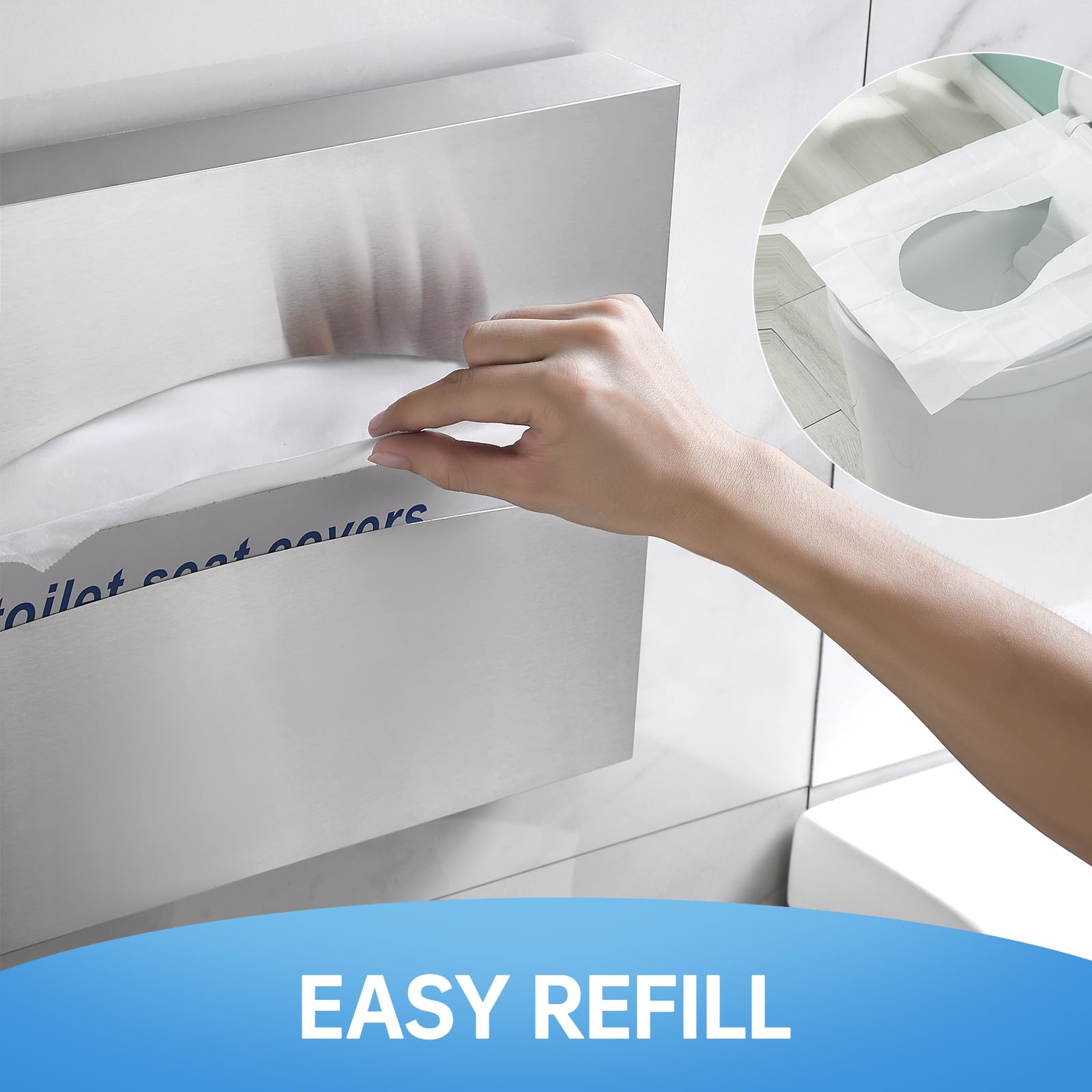 2 Pack Commercial Toilet Seat Cover Dispenser Wall Mount (2 Count)