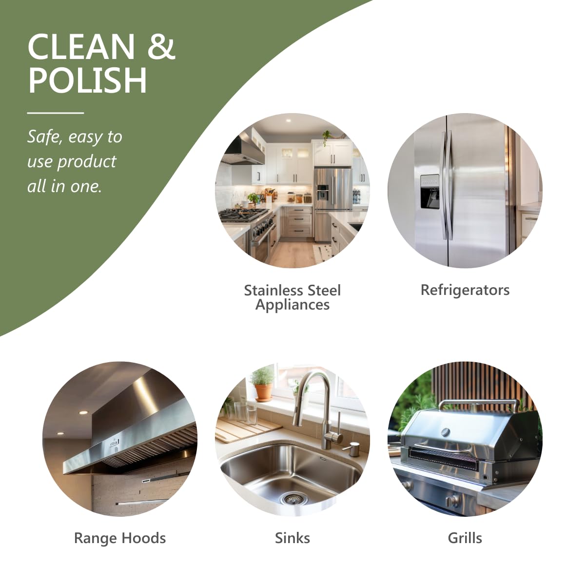 MORE Stainless Steel Cleaner & Polish Spray + Microfiber Cloth (16 Fl Oz) - ModHome Supplies